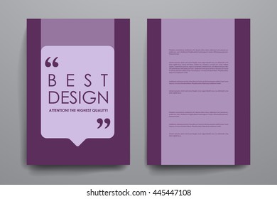 Set of brochure, poster design templates in business style