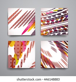 Set of brochure, poster design templates in abstract background style