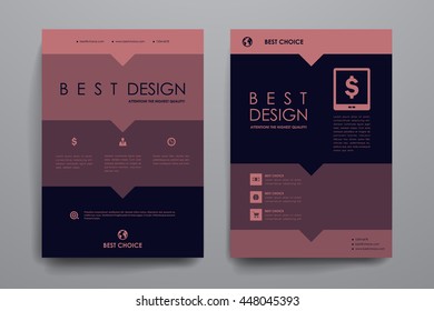 Set of brochure, poster design templates in business style