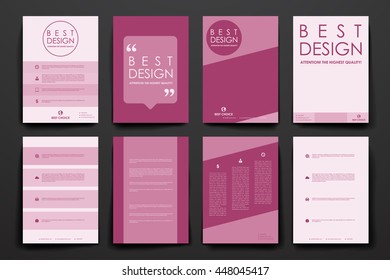 Set of brochure, poster design templates in business style