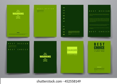 Set of brochure, poster design templates in business style