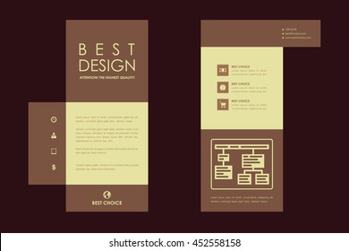 Set of brochure, poster design templates in business style