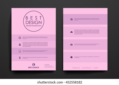 Set of brochure, poster design templates in business style