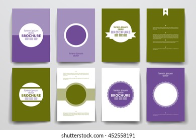 Set of brochure, poster design templates in business style