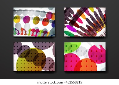 Set of brochure, poster design templates in abstract background style