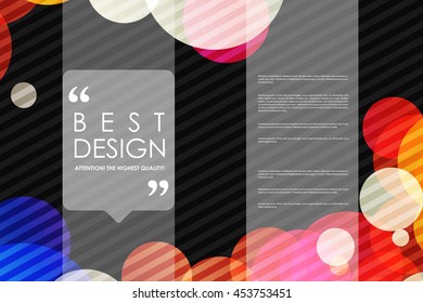 Set of brochure, poster design templates in abstract background style