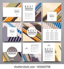 Set of brochure, poster design templates in abstract background style