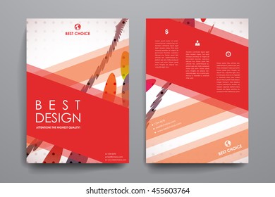 Set of brochure, poster design templates in abstract background style