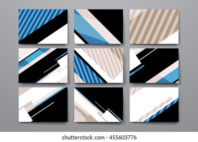 Set of brochure, poster design templates in abstract background style