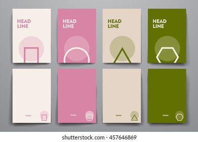 Set of brochure, poster design templates in business style