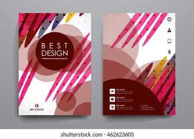 Set of brochure, poster design templates in abstract background style
