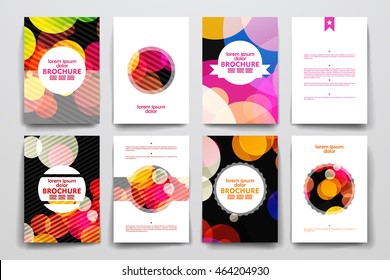 Set of brochure, poster design templates in abstract background style