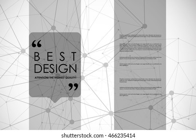Set of brochure, poster design templates in Molecular structure style