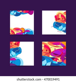 Set of brochure, poster design templates in abstract background style