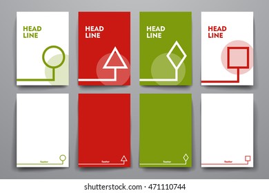 Set of brochure, poster design templates in business style