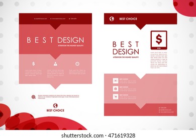 Set of brochure, poster design templates in abstract background style