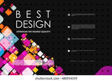 Set of brochure, poster design templates in abstract background style