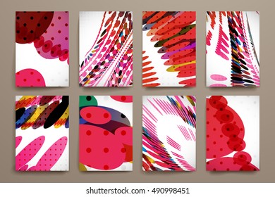 Set of brochure, poster design templates in abstract background style