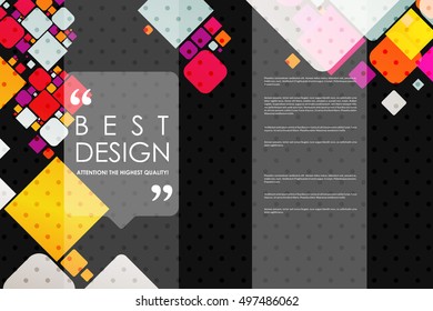 Set of brochure, poster design templates in abstract background style