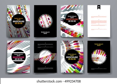 Set of brochure, poster design templates in abstract background style