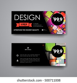 Set of brochure, poster design templates in abstract geometric background style