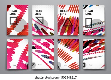 Set of brochure, poster design templates in abstract background style
