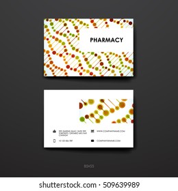 Set of brochure, poster design templates in DNA molecule style