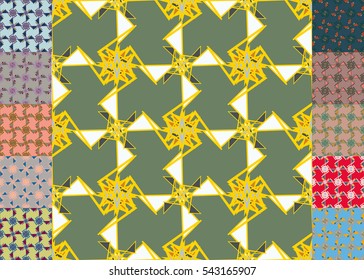 Set of brochure, poster design templates in abstract style.