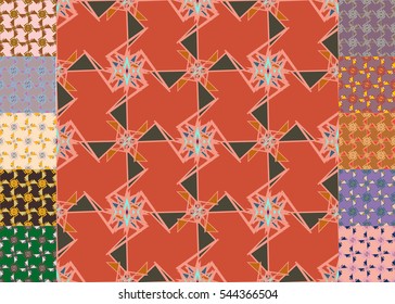 Set of brochure, poster design templates in abstract style.