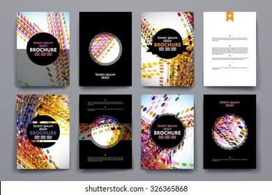 Set of brochure, poster templates in abstract background style. Beautiful design and layout