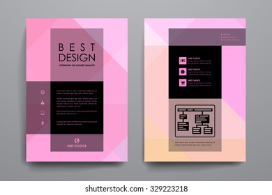 Set of brochure, poster templates in abstract style. Beautiful design and layout