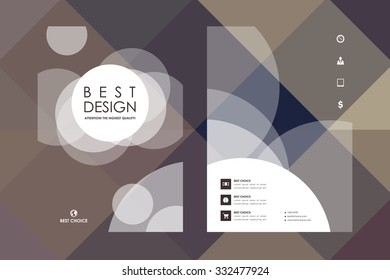 Set of brochure, poster templates in abstract style. Beautiful design and layout