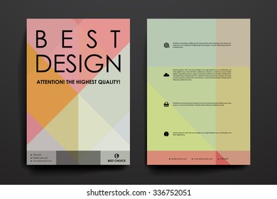 Set of brochure, poster templates in abstract style. Beautiful design and layout