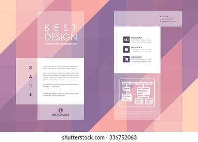 Set of brochure, poster templates in abstract style. Beautiful design and layout
