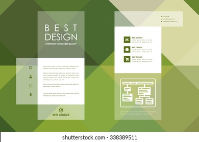 Set of brochure, poster templates in abstract style. Beautiful design and layout
