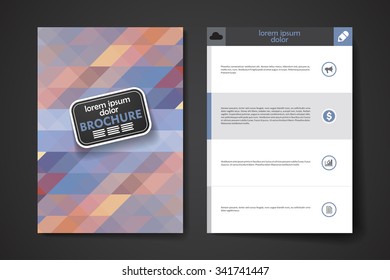 Set of brochure, poster templates in abstract style. Beautiful design and layout