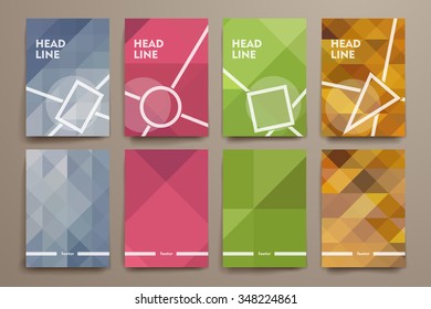 Set of brochure, poster templates in abstract style. Beautiful design and layout
