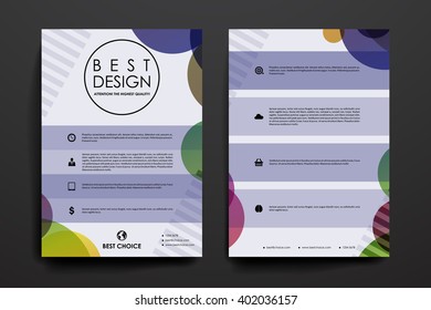 Set of brochure, poster templates in abstract background style. Beautiful design and layout