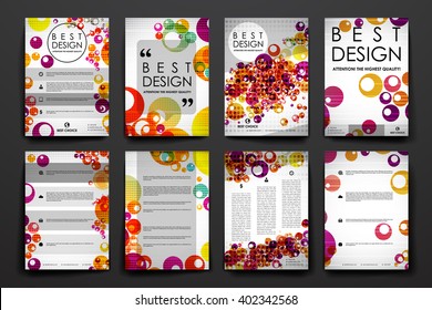 Set of brochure, poster templates in abstract background style. Beautiful design and layout