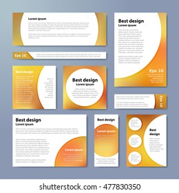 Set of brochure, poster templates in abstract style. Corporate Identity. Vector illustration