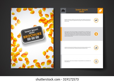 Set of brochure, poster templates in autumn style. Beautiful design and layout