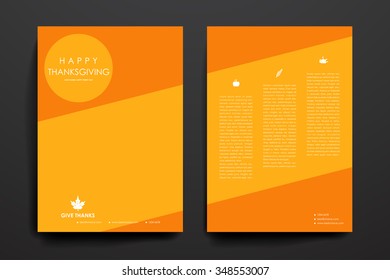 Set of brochure, poster templates in autumn style. Beautiful design and layout