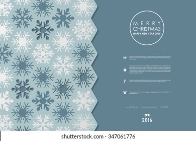 Set Of Brochure, Poster Templates In Christmas Style. Beautiful Design And Layout