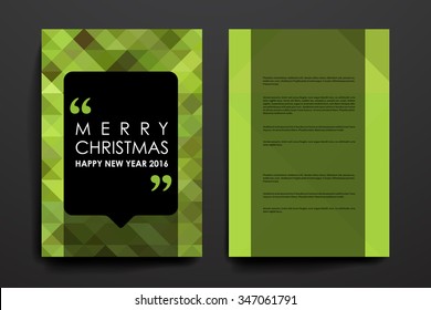 Set Of Brochure, Poster Templates In Christmas Style. Beautiful Design And Layout