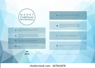 Set of brochure, poster templates in Christmas style. Beautiful design and layout
