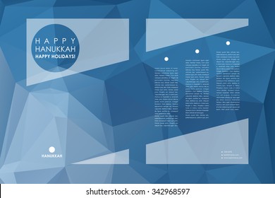 Set of brochure, poster templates in Hanukkah style. Beautiful design and layout