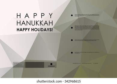 Set of brochure, poster templates in Hanukkah style. Beautiful design and layout