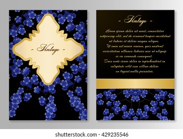 Set of brochure, poster templates Vintage style. Vector illustration