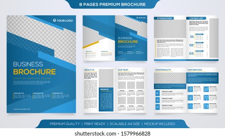 set of brochure template design with minimalist concept and modern style