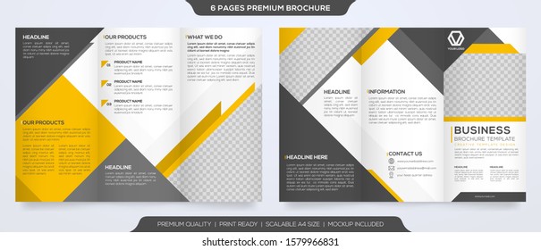 set of brochure template design with minimalist concept and modern style